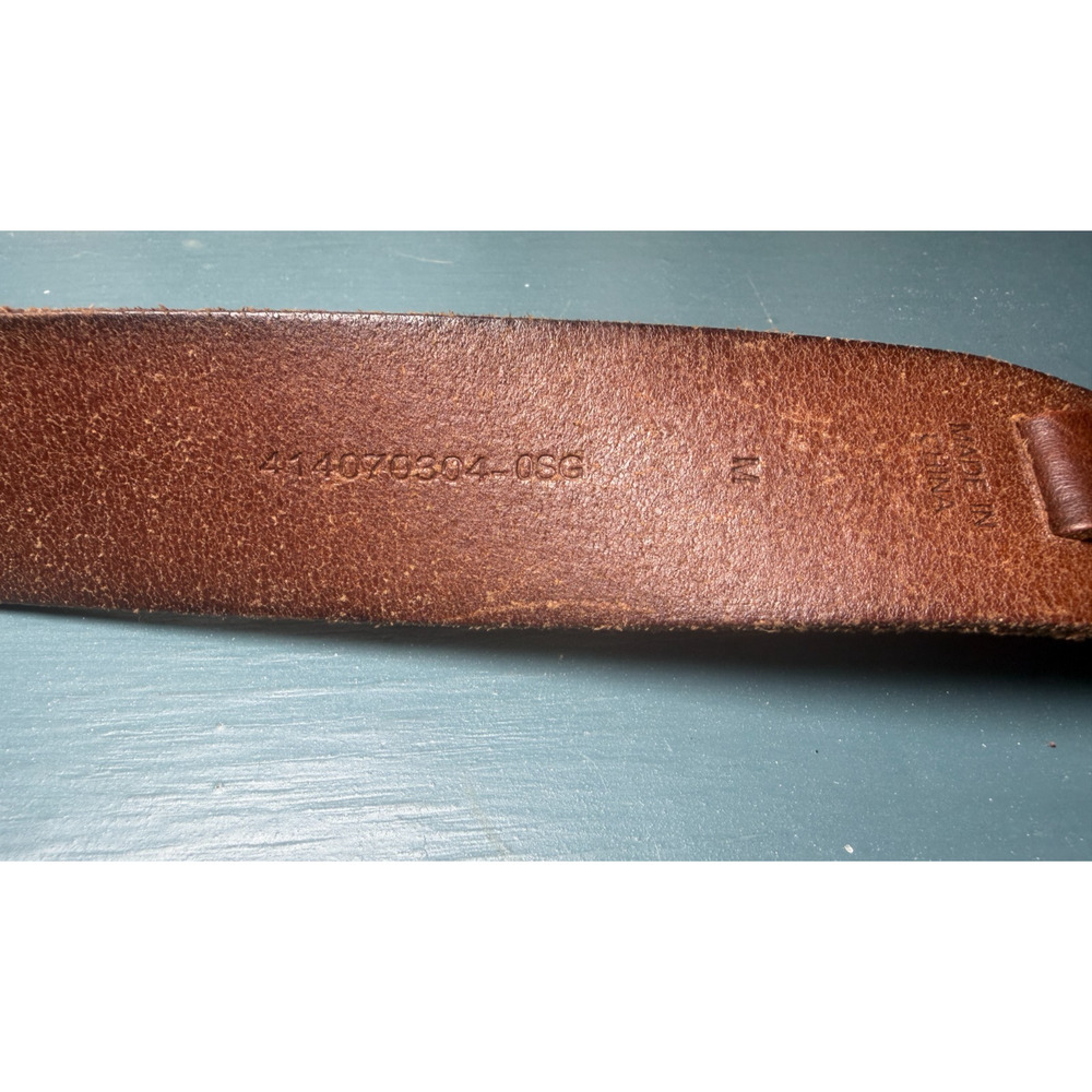 Ralph Lauren RLL Brown Leather Belt Brass Roller Buckle D-Ring Womens Size M - Picture 5 of 6